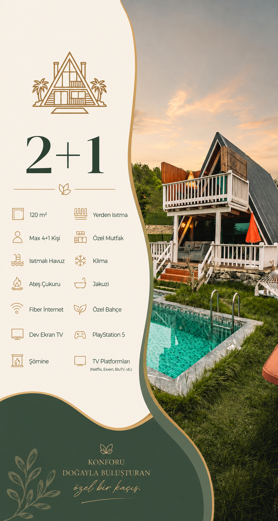 SUPERIOR BUNGALOV 2+1
